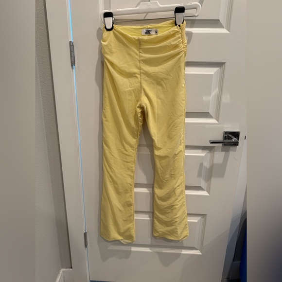 Tiger Mist Pants - Tiger Mist Yellow Mesh flare pants
